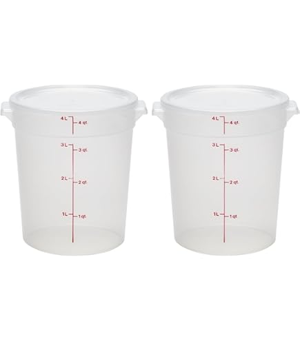 キャンブロ 6個セット Amazon | Cambro 蓋付き容器 - 4クォートと6クォートの食品ストレージ